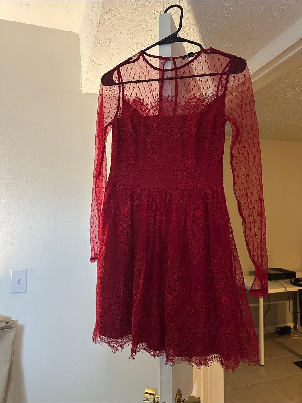 Express Red Lace Dress